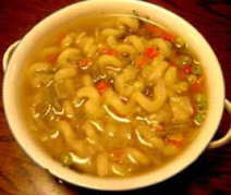 Bild eines Suppentellers mit Suppe im Teller